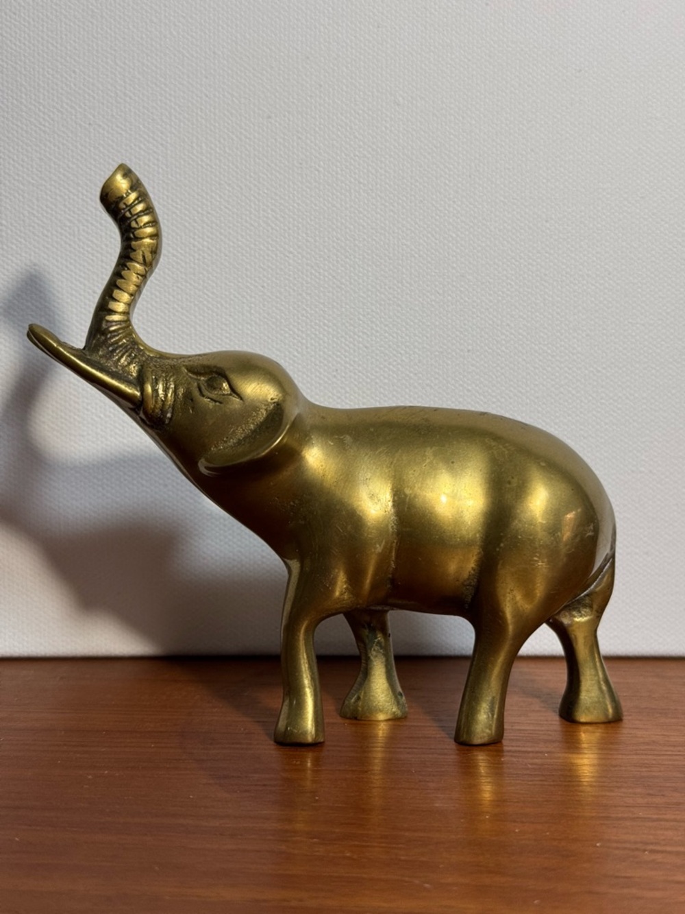 Brass Elephant With Trunk Up